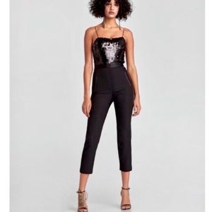Zara black sequin jumpsuit